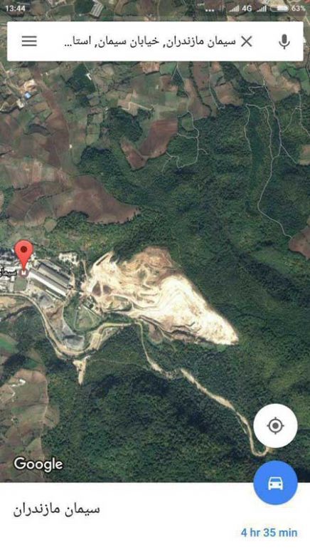 تصویر ماهواره‌ای گوگل از نابودی جنگل‌های مازندران