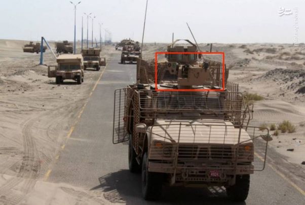 امرپ اماراتی مجهز به سامانه Samson Dual در جنوب یمن- تاریخ تصویر احتمالا مربوط به سال ۲۰۱۵ میلادی